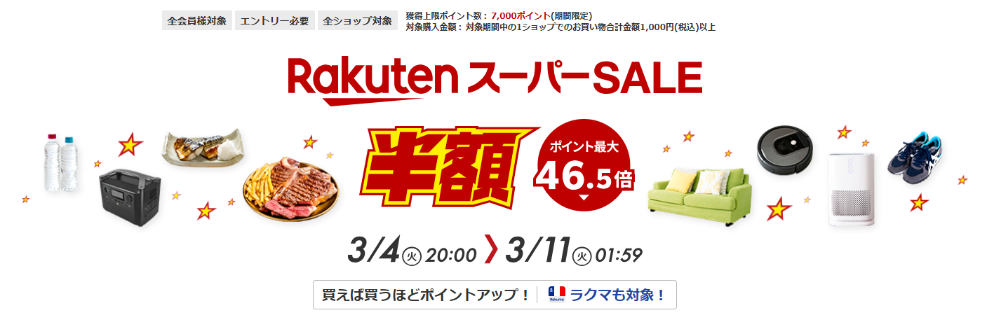 2025年3月楽天スーパーセール