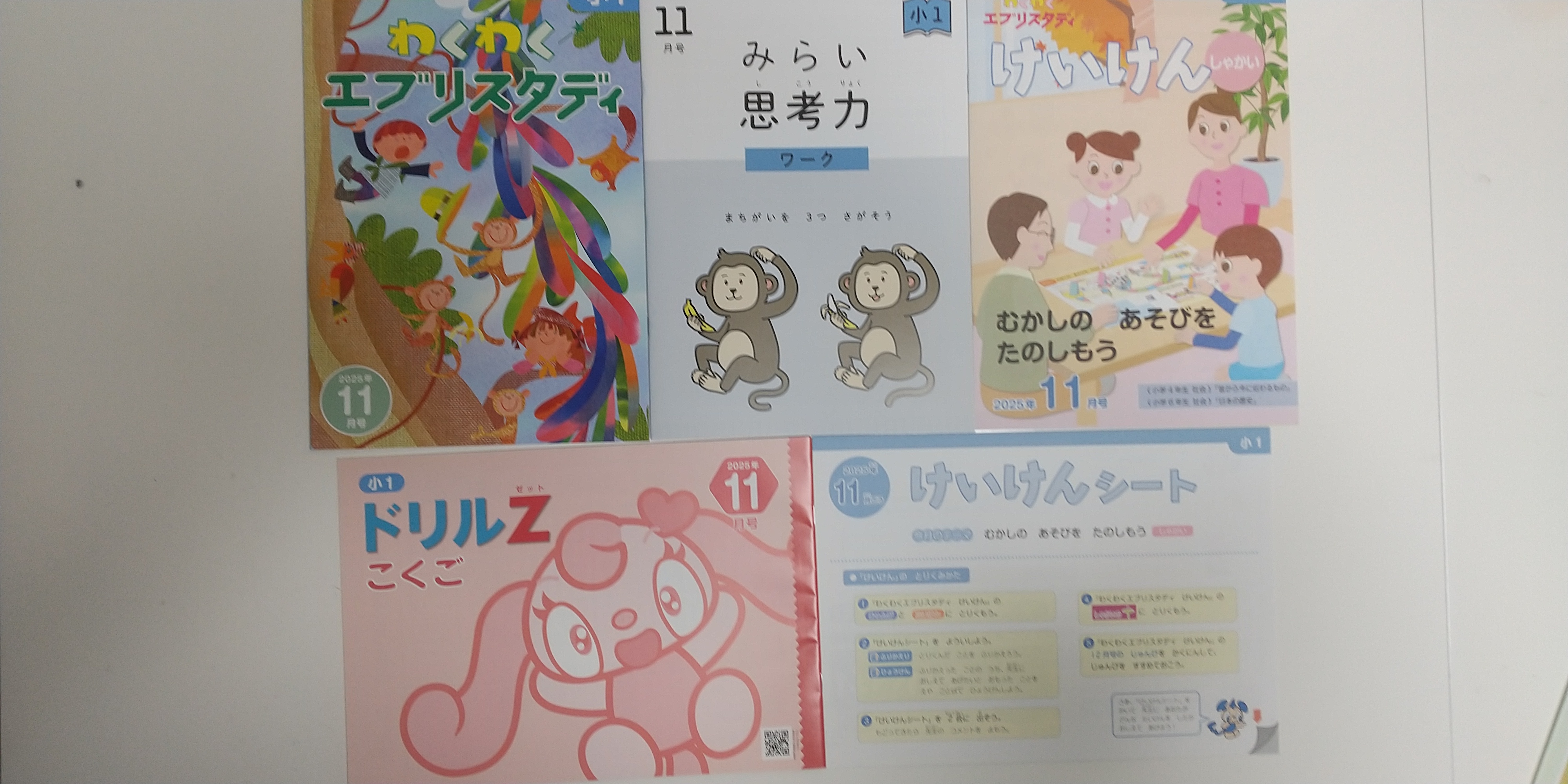 Z会小学一年生11月号教材